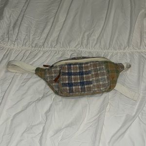 Plaid target over shoulder bag Fanny pack